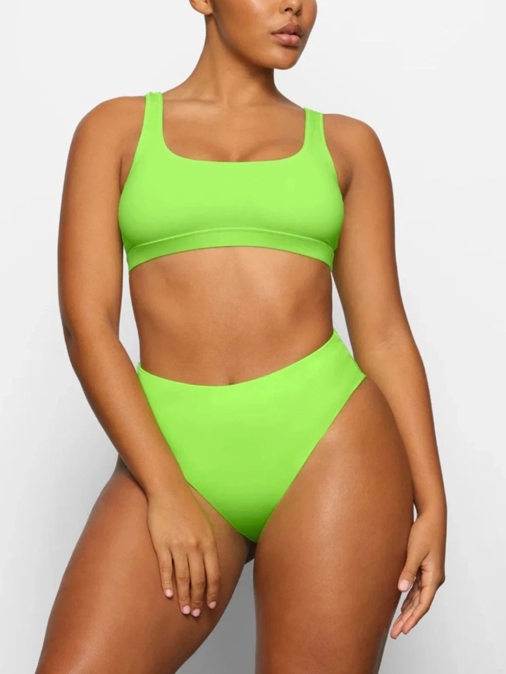 NWT Skims Neon Green Bikini Top Tank